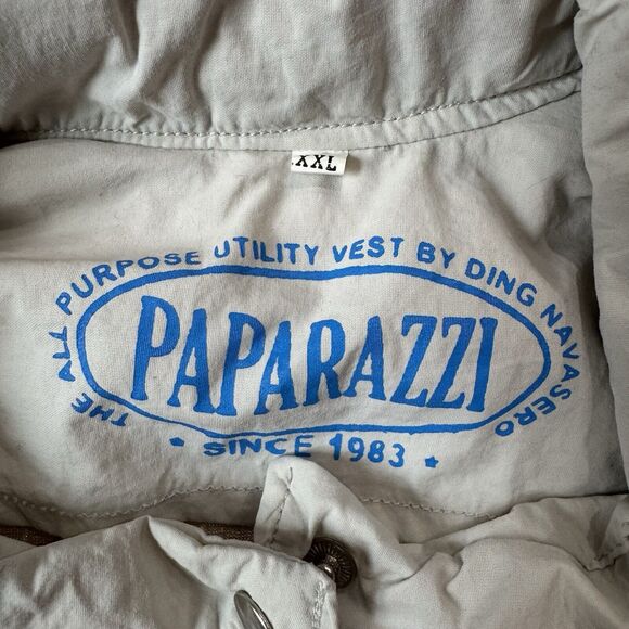 Paparazzi Wear Utility Vest Sz XXL Mens Full Zip Pockets Outdoor Safari Hunting - Picture 2 of 10